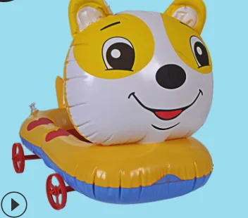 
PVC Inflatable Animal Shaped Toy with Wheel 