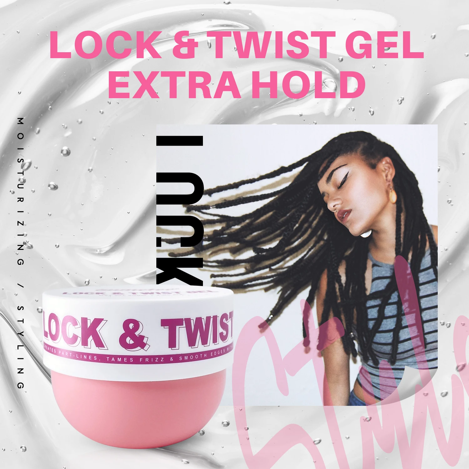 Braiding Gel Extreme Hold Loc N Twist Gel Neat Braid Conditioning Shining Pomade Extra Hold Private Label Braiding Gel