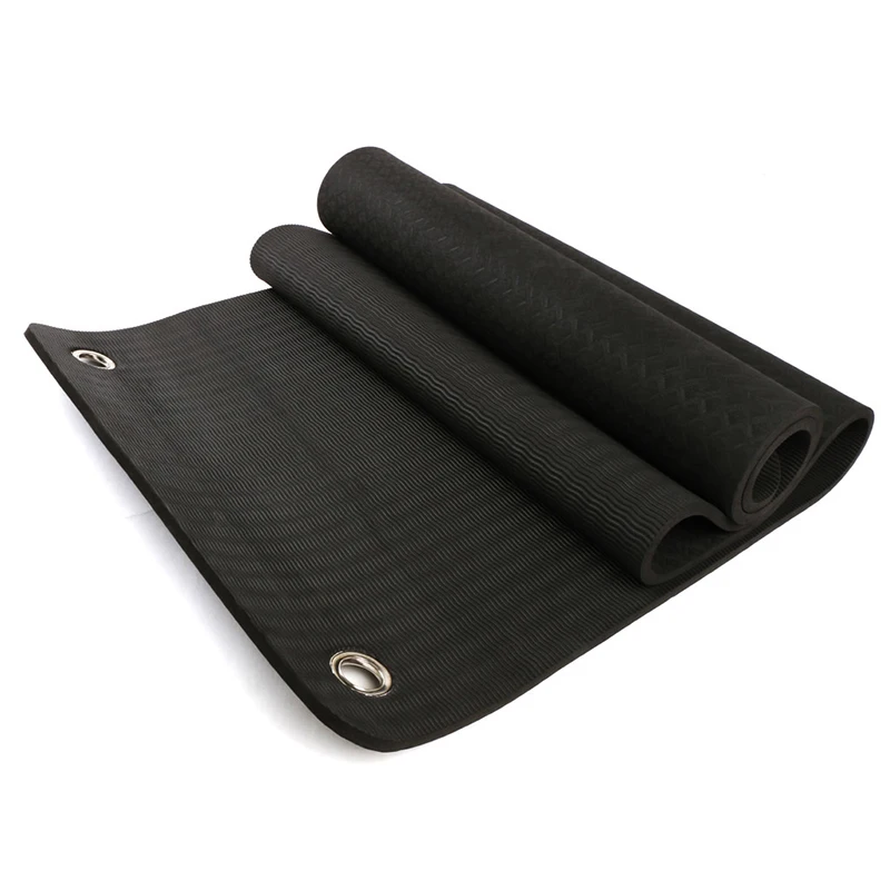 
Perforated anti slip grommets hanging yoga mat with holes 