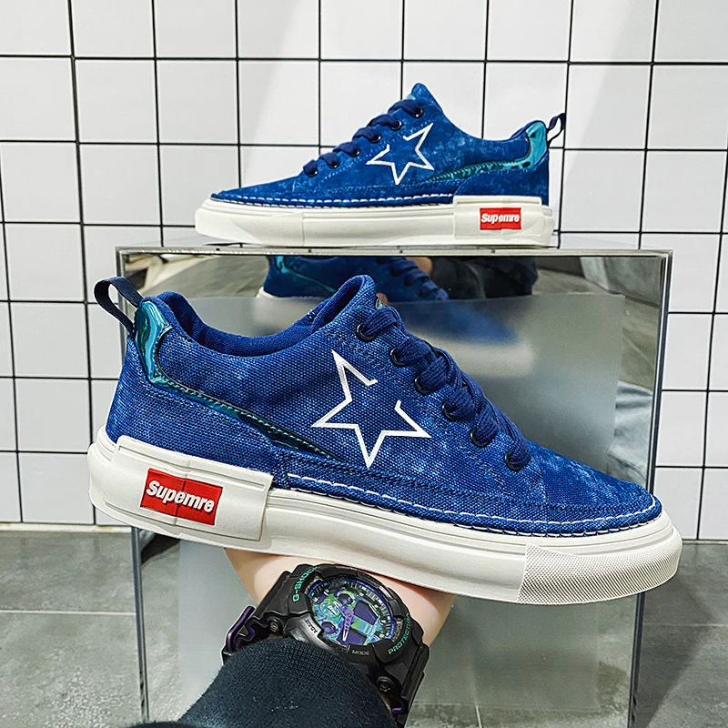 Popular Lover Denim Board shoes Treatment Effect Do The Old And Washed Casual Shoes