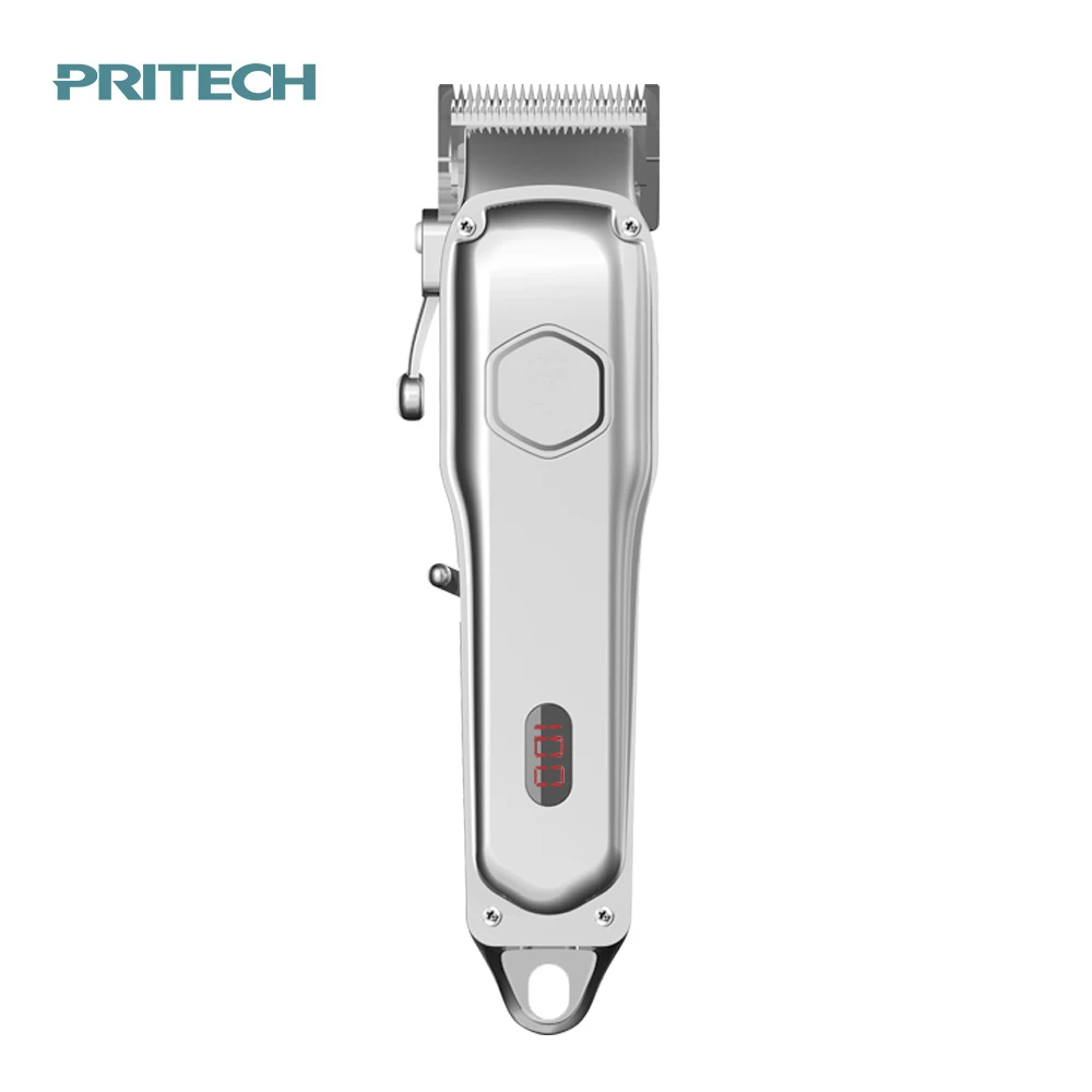 
 PRITECH полный корпус металлический корпус ЖК дисплей профессиональный салон аккумуляторная электрическая машинка для стрижки волос   (62540501290)
