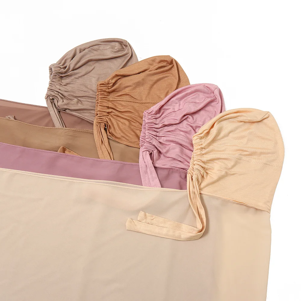 Factory Ethnic Scarves & Shawls muslim Women Under scarf  Stretch Headband instant Chiffon hijab caps