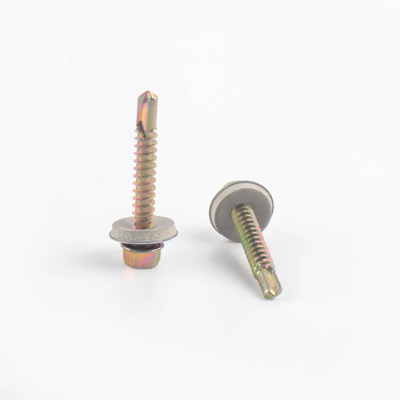 Galvanised Metal Hexagon Head Tek Wood Stainless Steel Hex Self Drilling tapping Screw With epdm Washers Roofing Screw