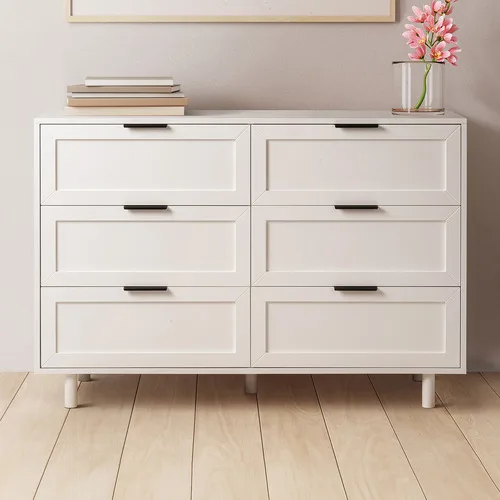 Factory Price OAK Dressing Table Bedroom Furniture Simple White Wood Cabinet Chest Of Drawer For Home Furniture