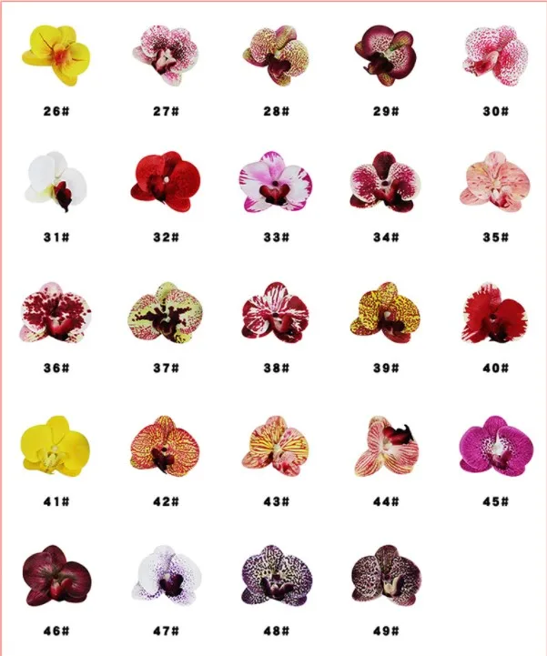 Artificial Flower Wholesale New Feel PU Phalaenopsis Home Dining Table Flower Decoration 9 Heart Phalaenopsis