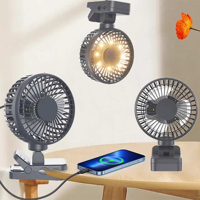 Wholesale Portable USB Desk Mini 5 Inch Clip Fan Rechargeable Small Table with Clip On For Office Electric Fan Portable