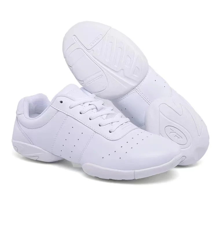 Young girls cheer shoes white jazz dancing shoes sports cheerleading tennis walking sneakers women