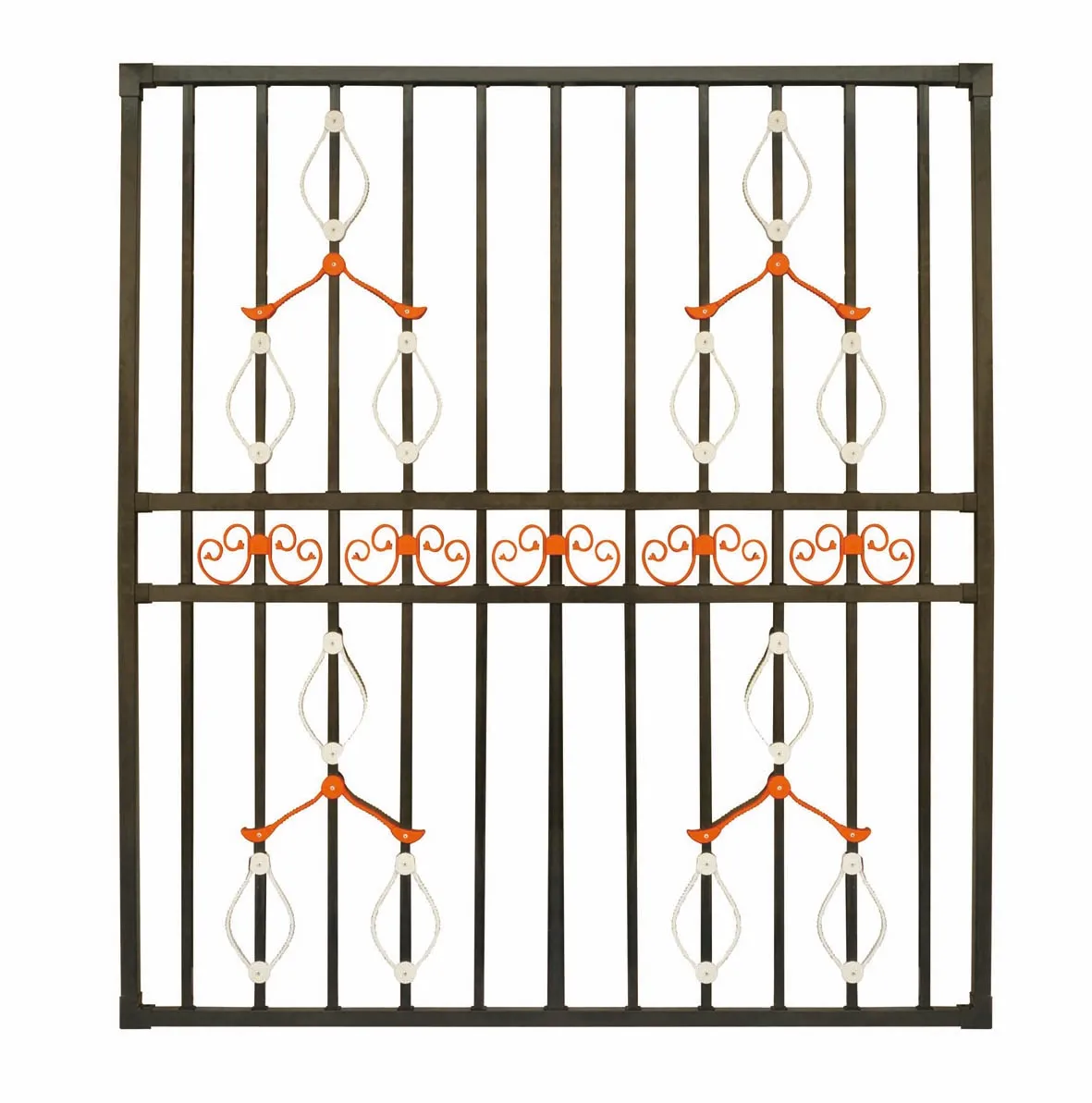 Durable simple steel window grill design