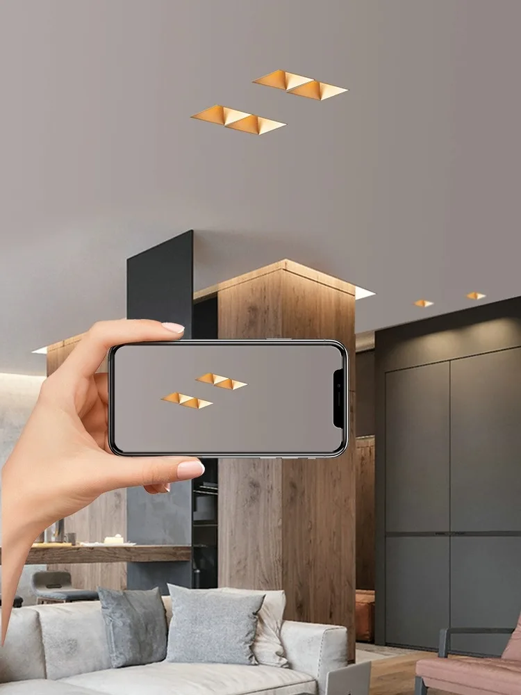 High Quality Anti-Glare ETL 12w 20W Matt Black Matt White Downlights Led Recessed Ip55 Square Trimless Led Downlight