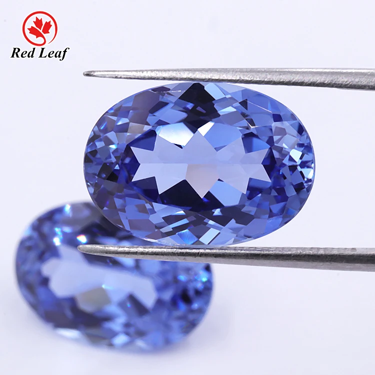 Redleaf gems Sell synthetic stone price oval all size high quality loose blue lab grown sapphire gemstone