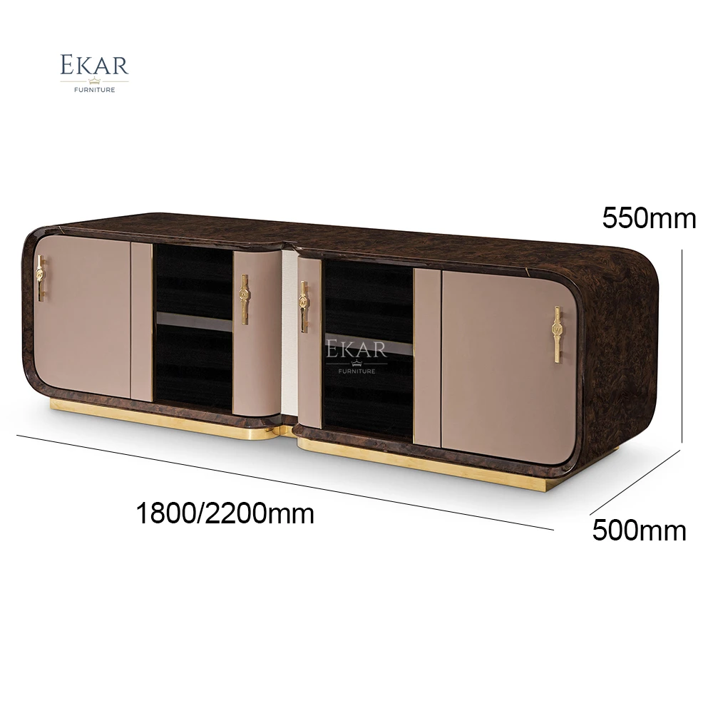 Modern Steel and Glass TV Stand  Stylish Entertainment Console