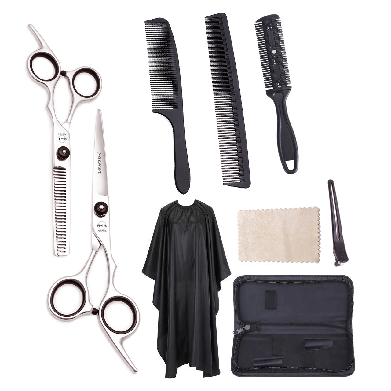 Hair Cutting Scissors Set 6' Aqiabi Brand Thinning Shears Hairdressing Scissors Hairdresser Cape A1001 Amazon Hot Sell Home