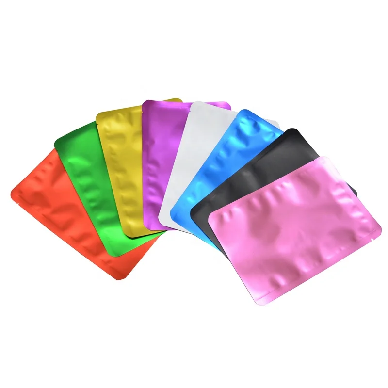 Matte Colorful Bags Logo Printed Heat Sealable Smell Proof Foil Bags Cosmetics Coffee Black Mylar Cigar Custom Foil Bags b