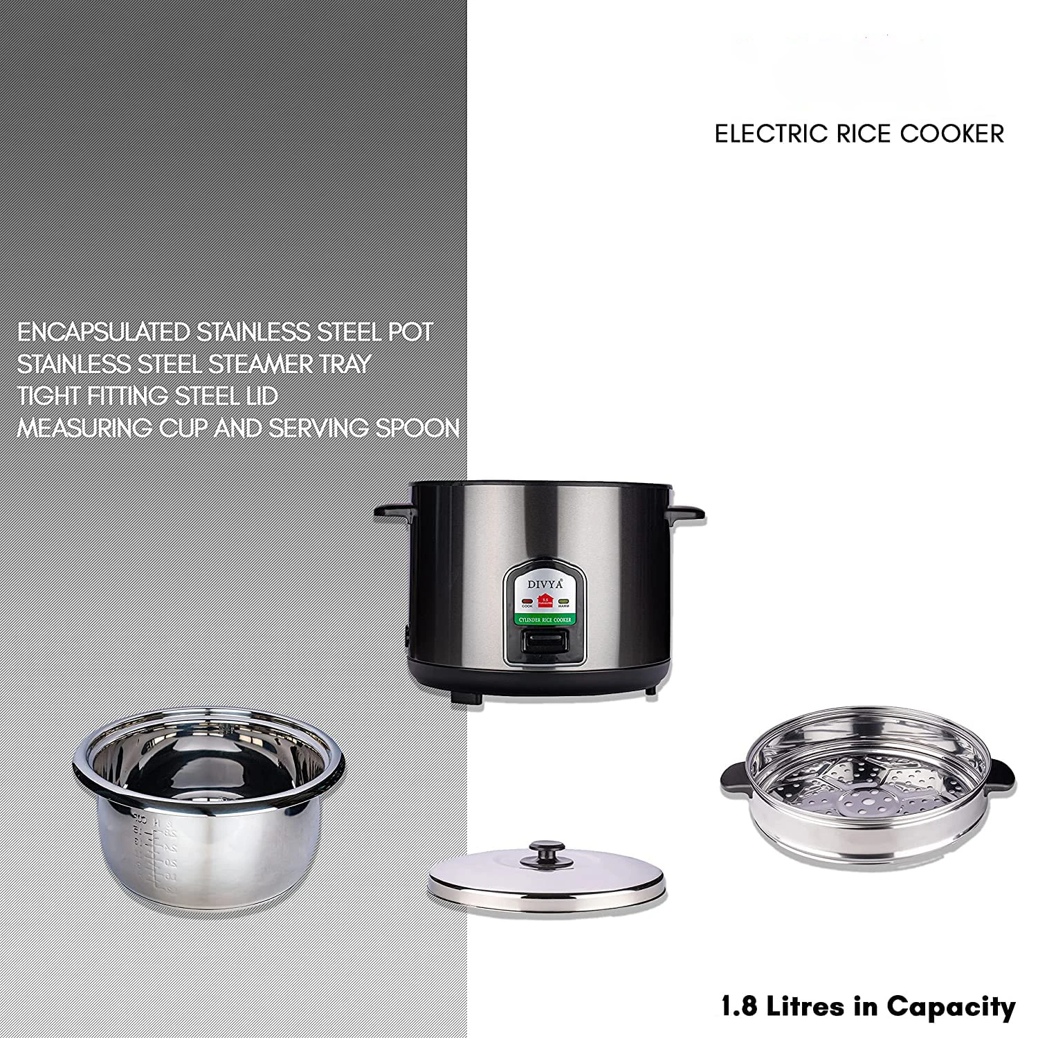 Cylinder Rice Cooker Joint Body Stainless Steel Outer Shell 1.8L 2.8L Skd Ckd Electric Rice Cooker Nepal Bangladesh