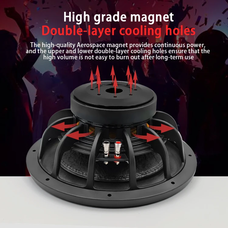 High Sound Quality Car Spl Sub Woofer Audio 600W Powered 12 Inch Dual Magnetic 4 Ohm Car Subwoofer Speaker