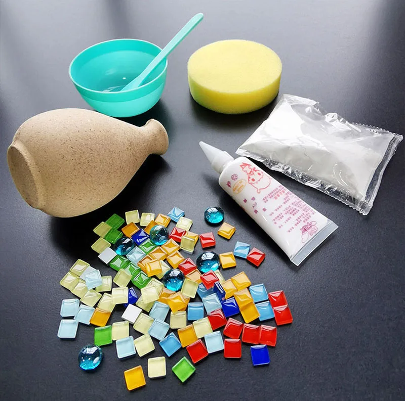 Diy Mosaic Vase Large Material Package Adult Production Children Educational Creative Toy Ornaments Family Decoration Diy Craft