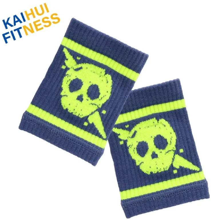 custom sweatband logo cotton fabric wrist sweatband customized sport fitness accessories wristbands