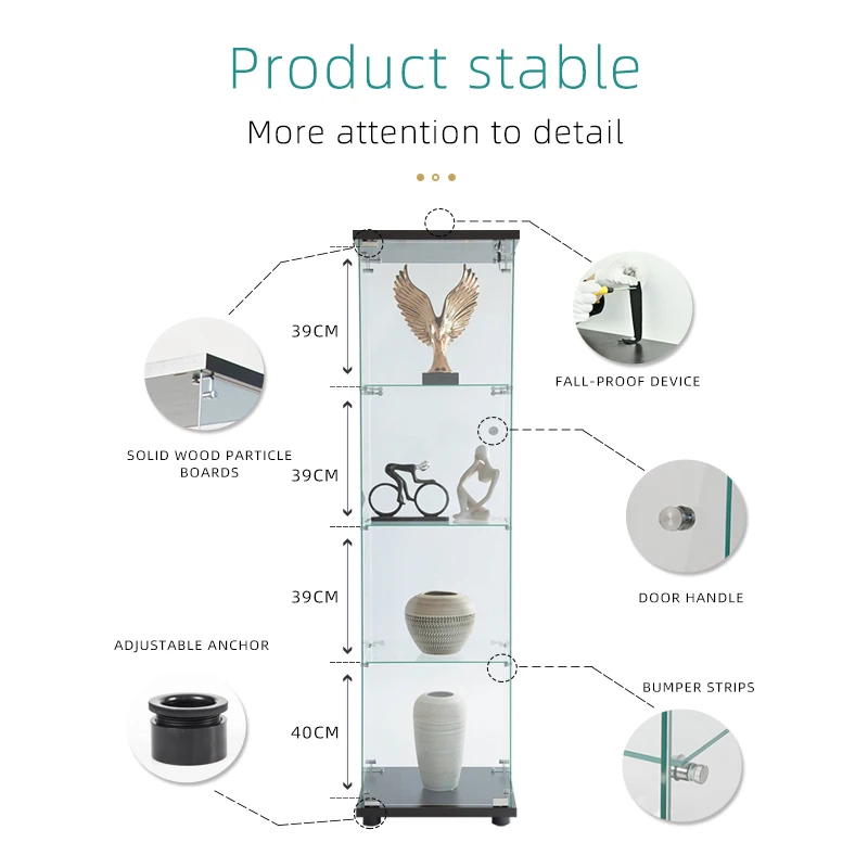 Прямая продажа с фабрики стеклянный витринный шкаф полным зрением стеклянные шкафы