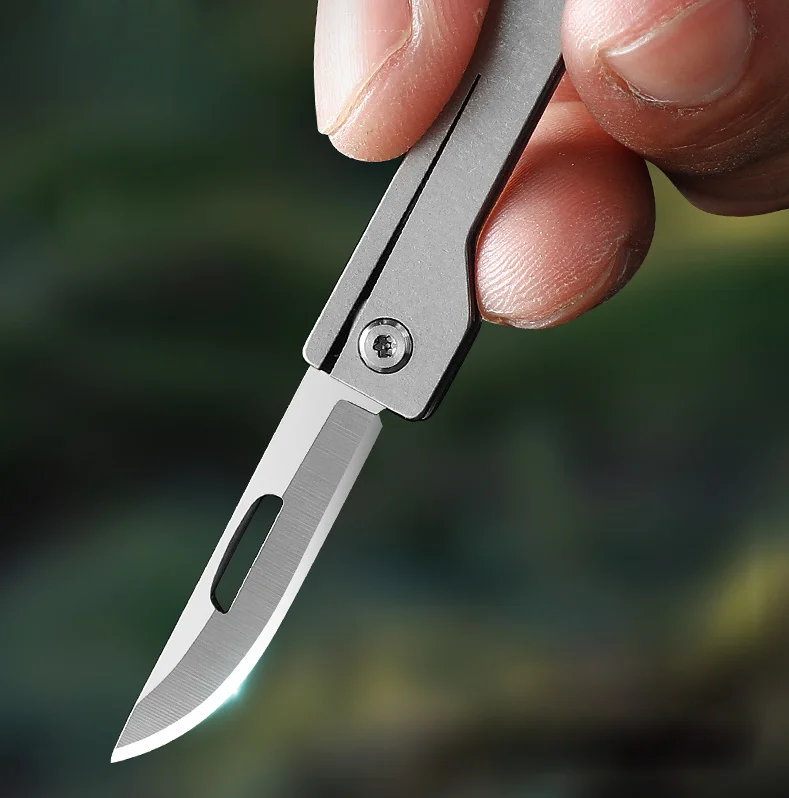 Titanium EDC Folding Small Pocket tools Titanium Version Folding Pocket Knife