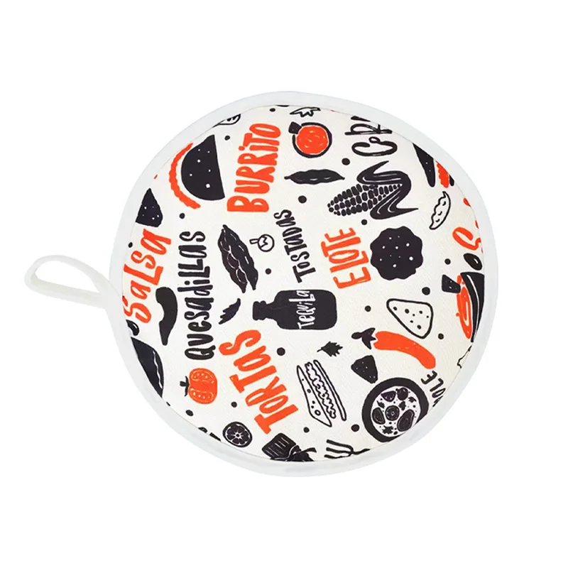 Tortilla Warmer 10' 12' two size insulated Microwavable Fabric Corn Tortilla Holder Warmer Pouch Cooler Tortilla Keeper Holder