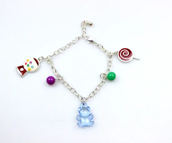 
Custom Made Wholesale alloy children shell bear and fox animal bracelet 