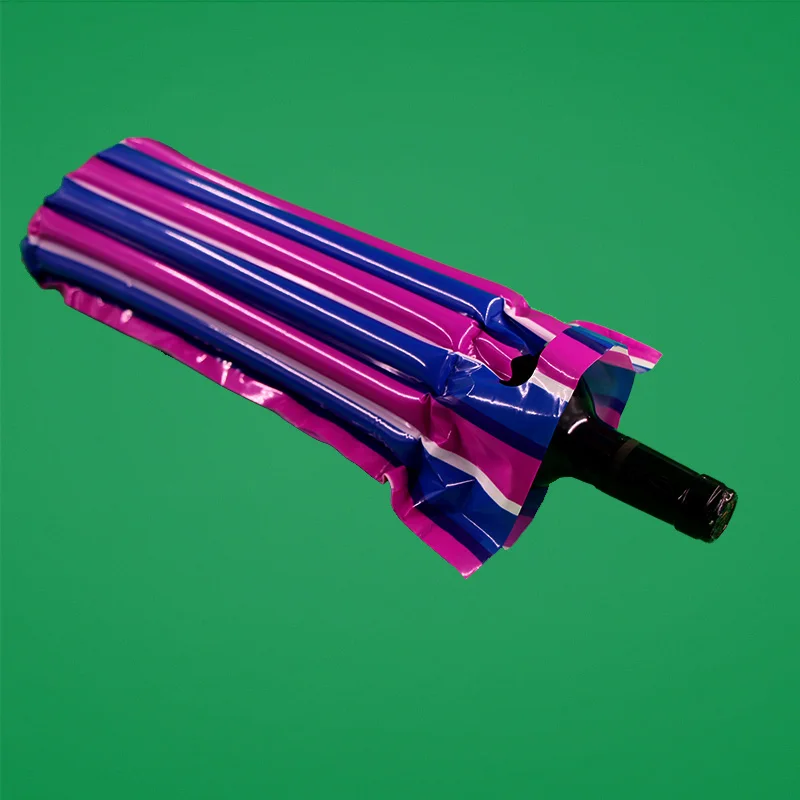 colorful air cushion bag for wine bottle shock resistance inflatable wine bottle protector bubble wine wrap