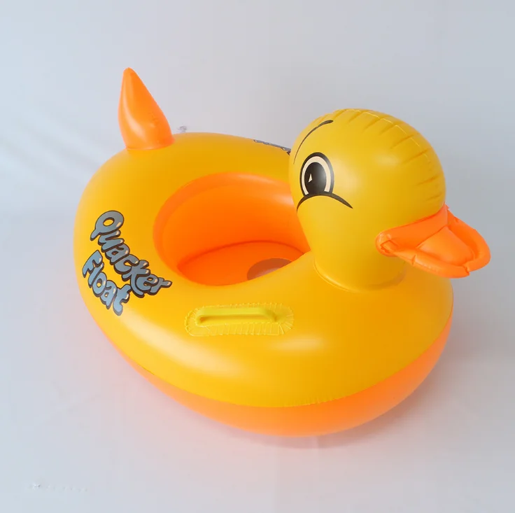 Toddler Pool Floats Inflatable Kids Water Float Ring with Handle Safe Material and Soft Seat Duck Swimming Ring