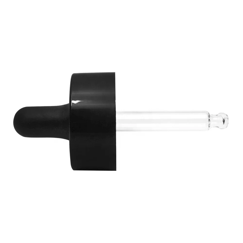  20mm Black Plastic Double Wall Dropper For Glass