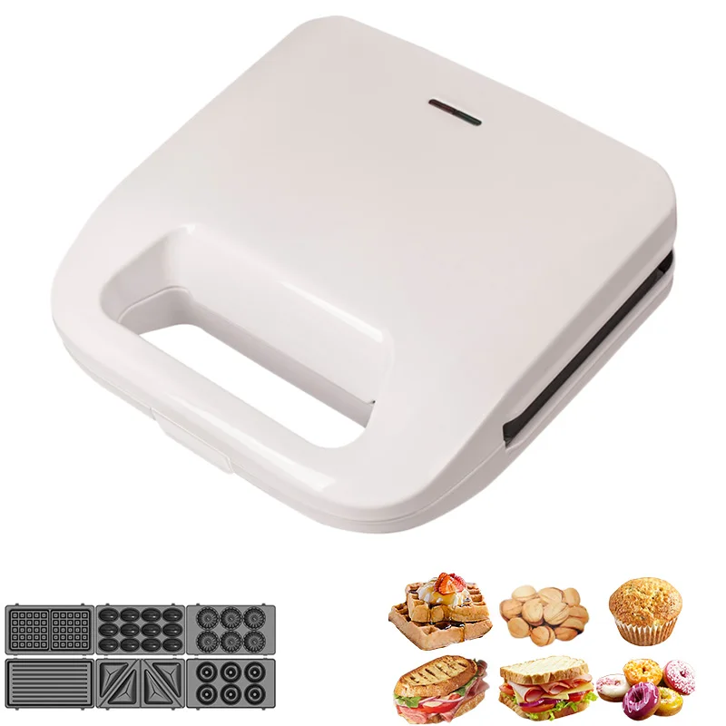 6pcs multi-functional brownies cake donut machine non stick waffle brownie maker