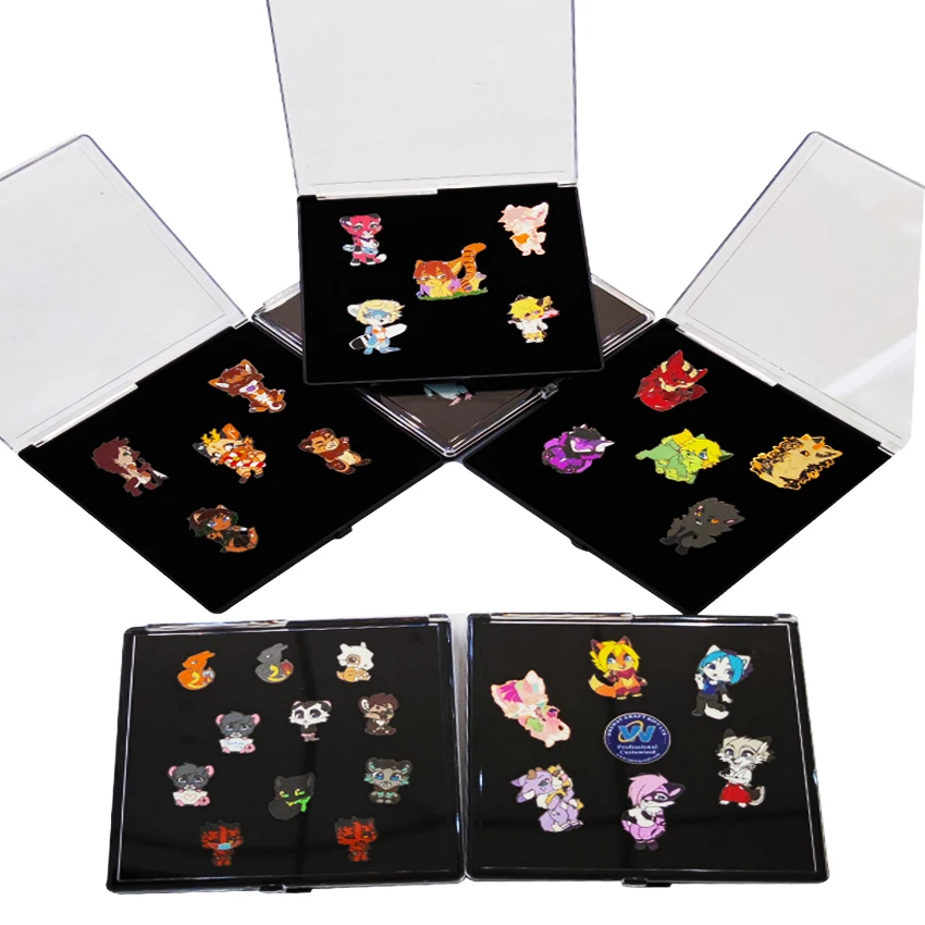 No Minimum Factory Manufacturer Custom Soft Enamel Glitter Anime Cartoon Lapel Pins Metal Badge Hard Enamel Pin