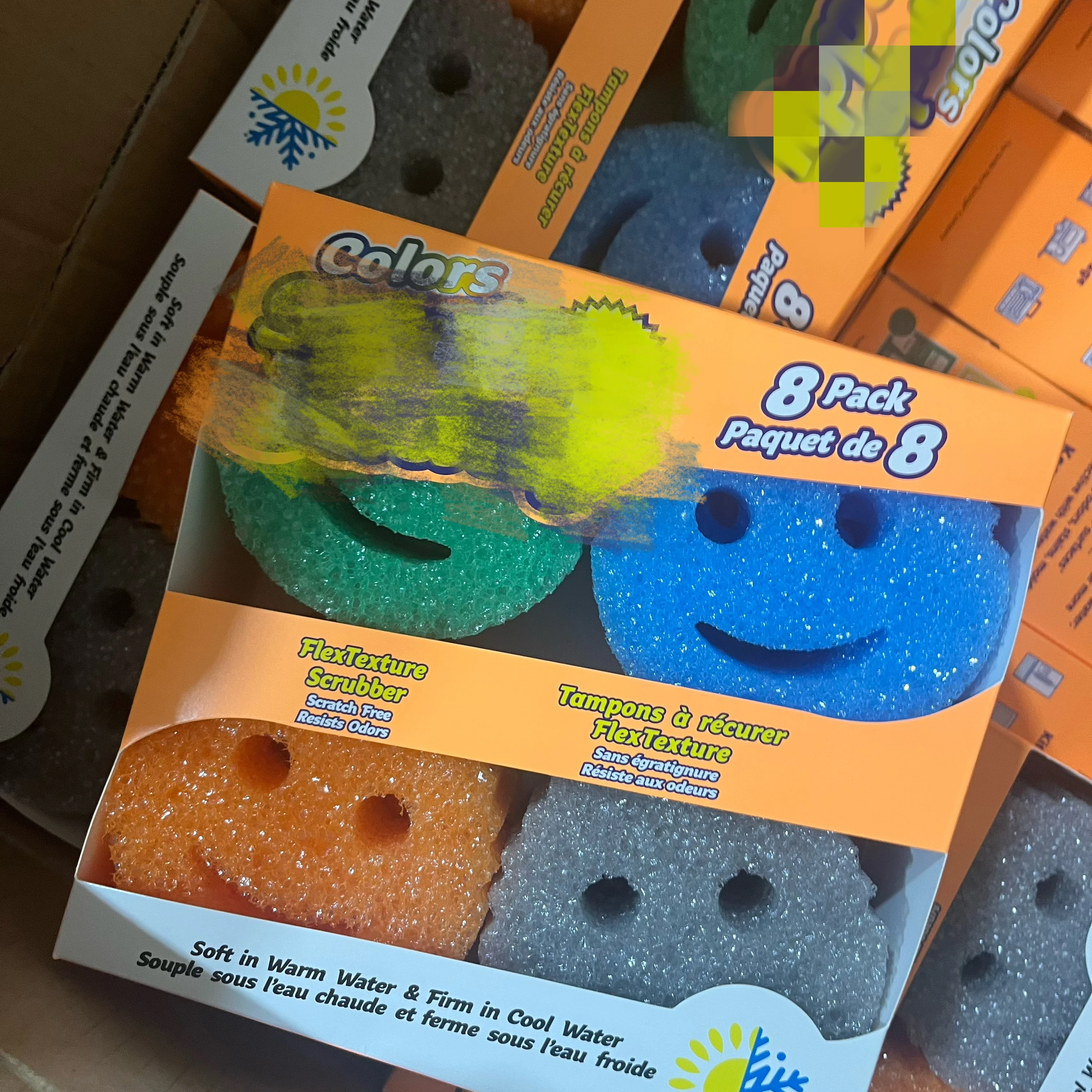 8 pcs in set  temperature-sensitive sponge dishwashing sponge industrial oil-absorbing sponge