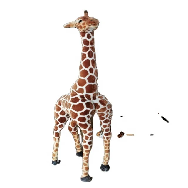 NEW design 196CM giant plush giraffe realistic plush standing giraffe stuffed animal toy