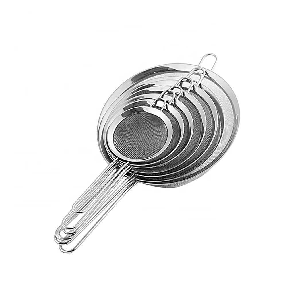 Spider Strainer Skimmer Stainless Steel Ladle Wire Spoon with Long Handle/Spiral Mesh for Kitchen Cooking and Frying Food
