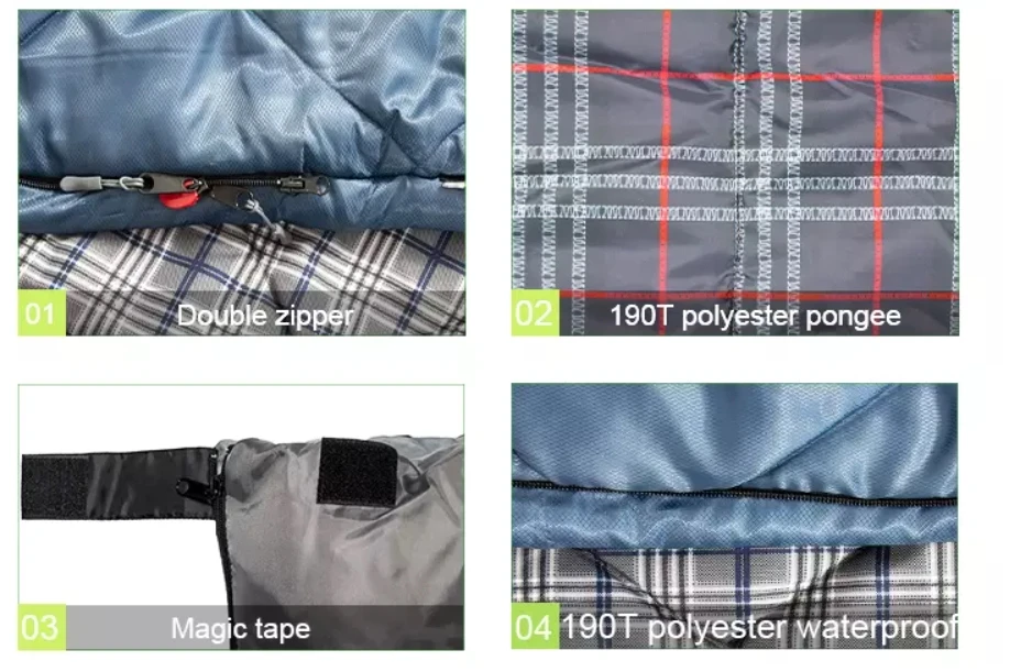 Hot Sale Outdoor Ultralight Cotton Sleeping Bags Camper Adults Cold Weather Sleeping Bag For Camping