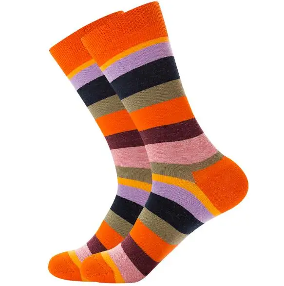High quality man sweat happy Colorful feet socks, quality wholesale  striped socks