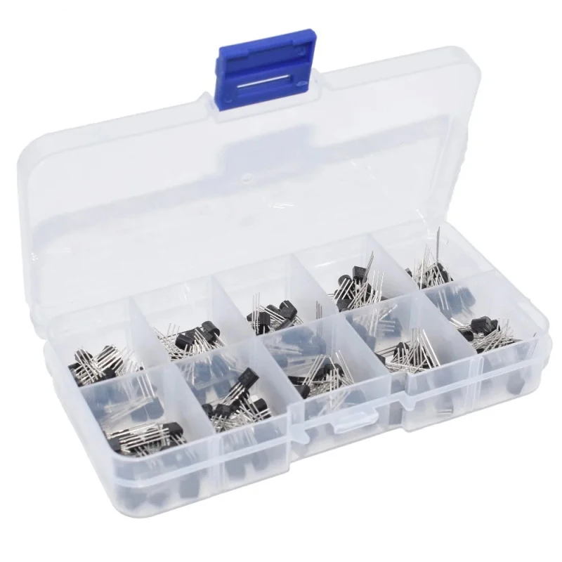 BC337 BC327 2N2222 2N2907 2N3904 2N3906 S8050 S8550 A1015 C1815 10Values*20pcs=200/set Transistors Box Pack Transistor kit TO-92