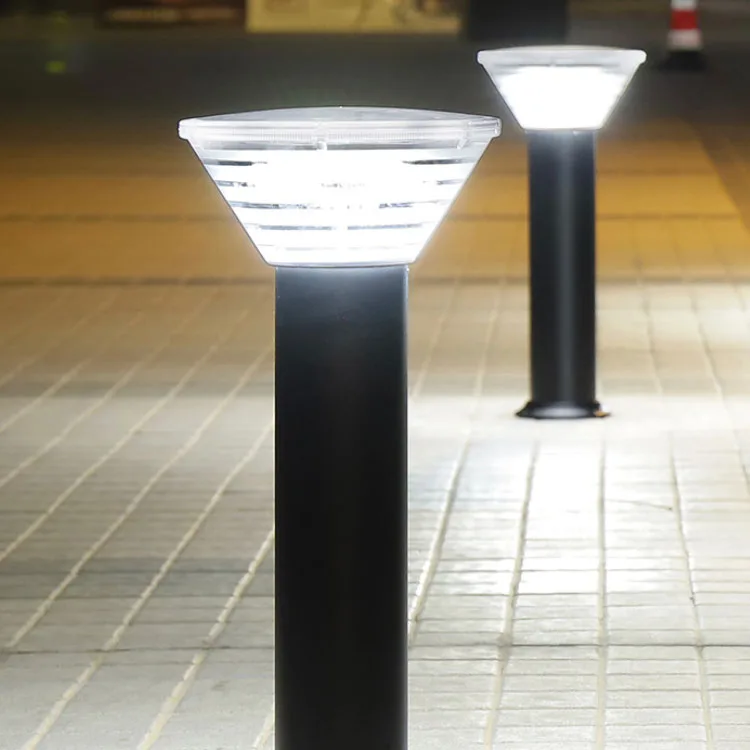 China Solar Bollard LED Lamp 60cm 80cm 100cm Aluminum Body Waterproof Luminous Acrylic Outdoor Garden Street Use