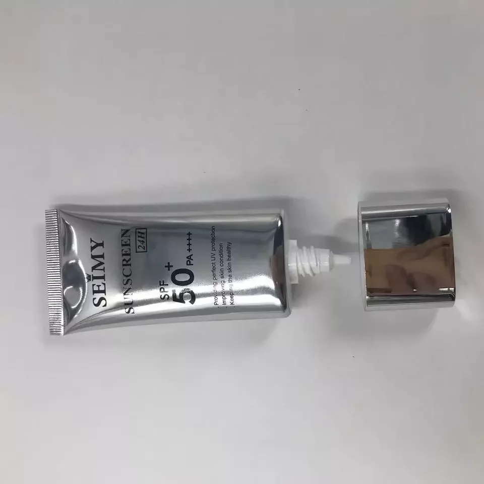 30ml 50ML 60ml Custom Degradable Sunscreen Tube With Airless Pump Luxury plastic cosmetic tubes