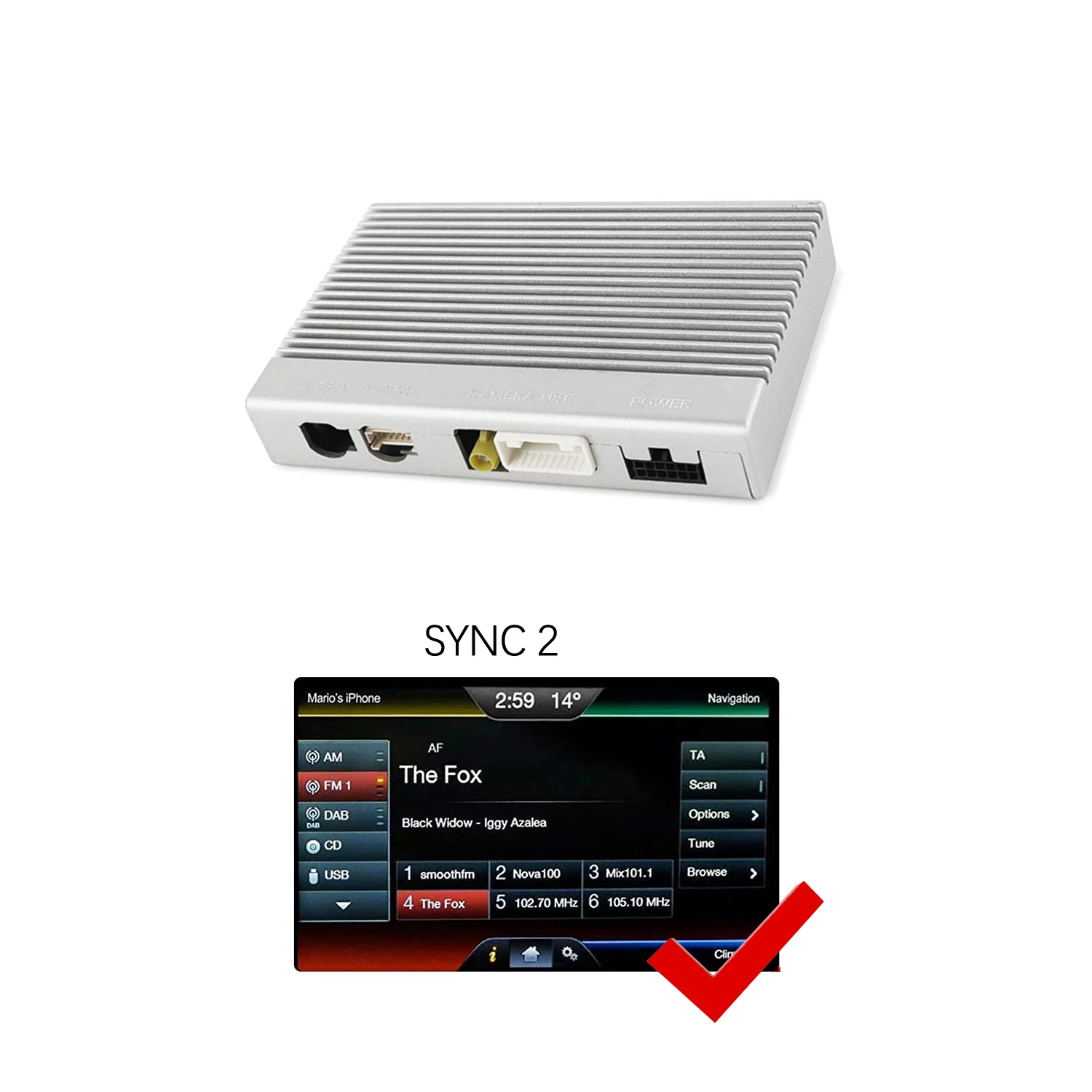 Road Top SYNC 2 Android Auto Wireless Video Interface Apple CarPlay Retrofit Kit Box Carplay Module for Ford Expedition