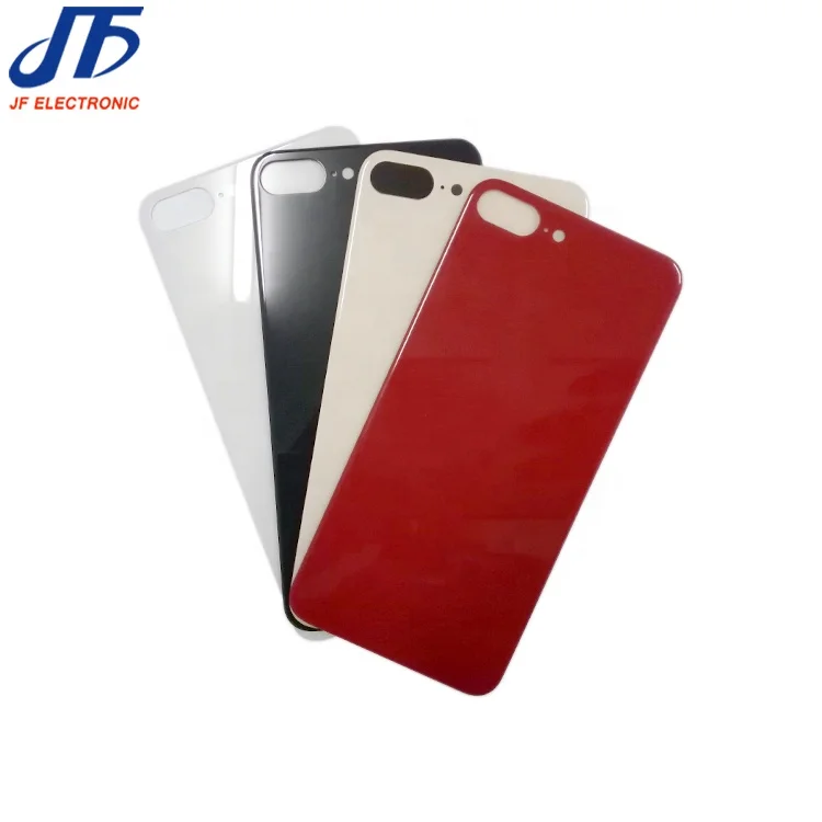 Wholesale big hole battery back glass for iphone 8 plus 8p rear door housing panel with logo