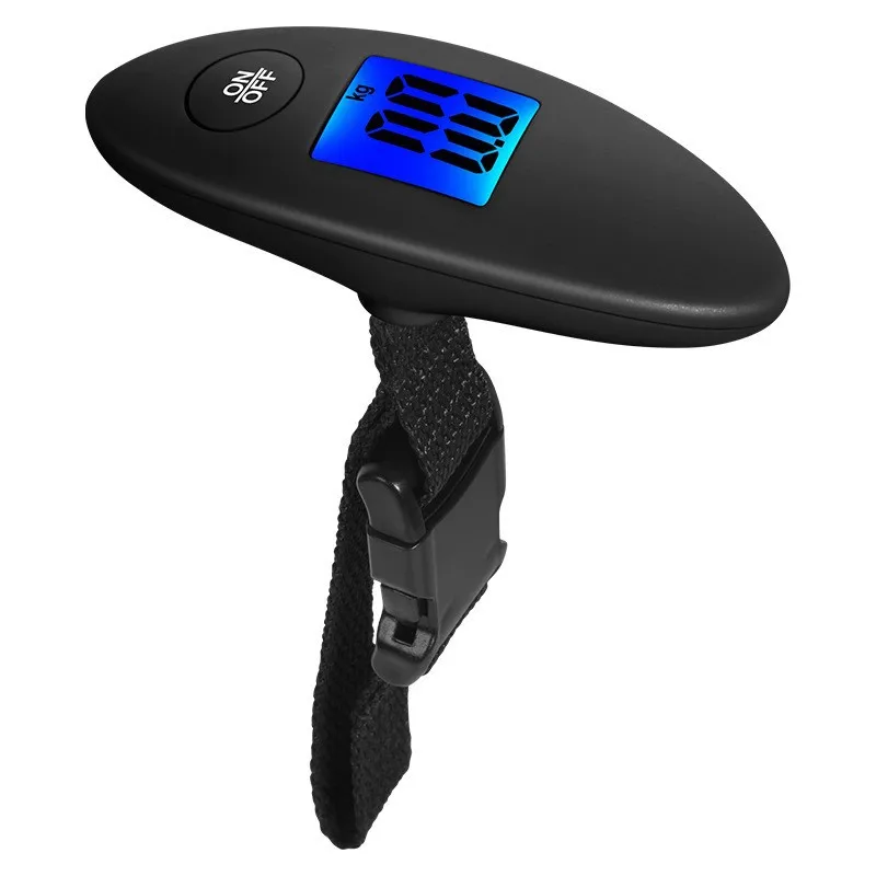 50kg LCD Digital Luggage Scale Portable Electronic Suitcase Scale Handled Travel Bag Weighting Fish Hook Hanging Scale