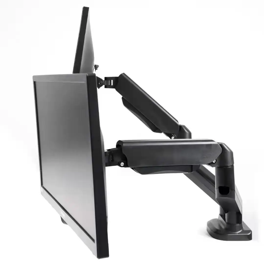 full motion dual adjustable monitor stand vertical arm