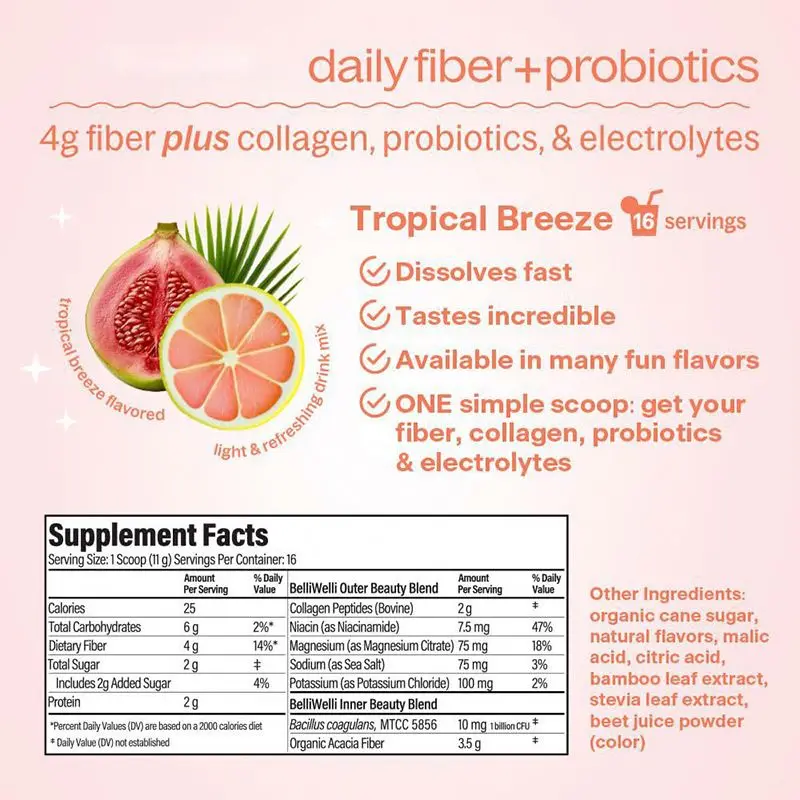 Premium OEM Nutrients Supplement - Daily Fiber Probiotics Powder with Electrolyte Drink Formula, Unrivaled Digestive Health Boos