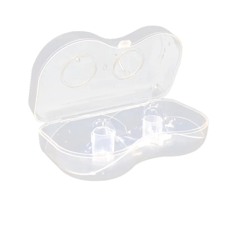 Nursing Breast Pads Mother Transparent Breast Soothing Pad Silicone Pacifier Half Round Breast Pads 2Pcs With PP Box