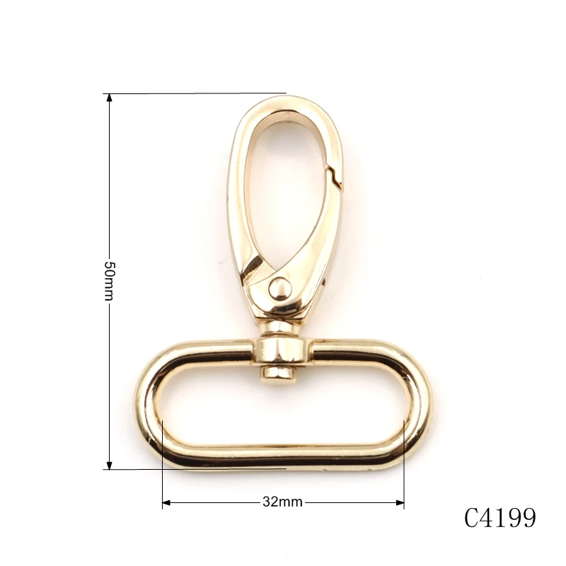zinc alloy gold swivel lobster clasp metal swivel snap hook accessories for handbags