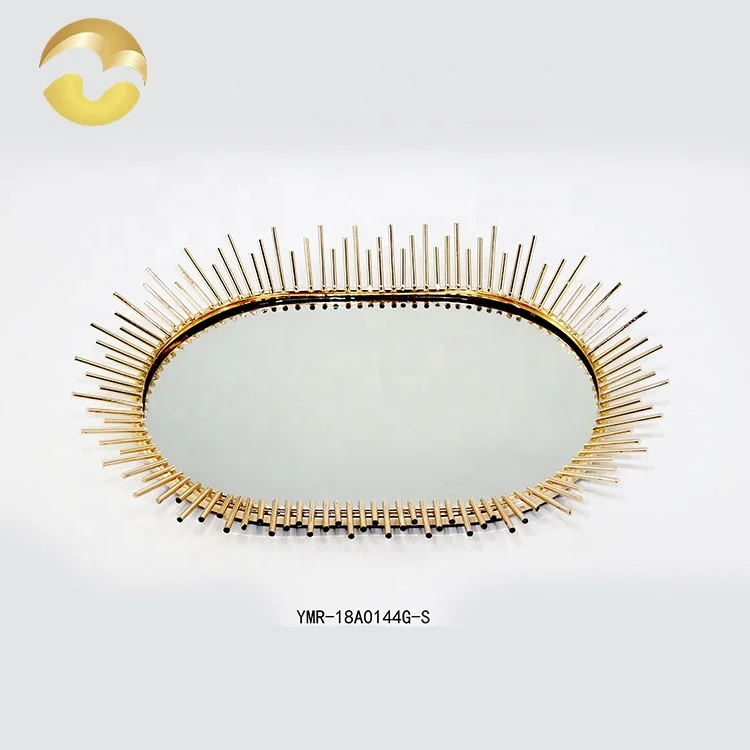 New Creative Vintage Ellipse Mirror Glass Design  Storage Tray Wedding