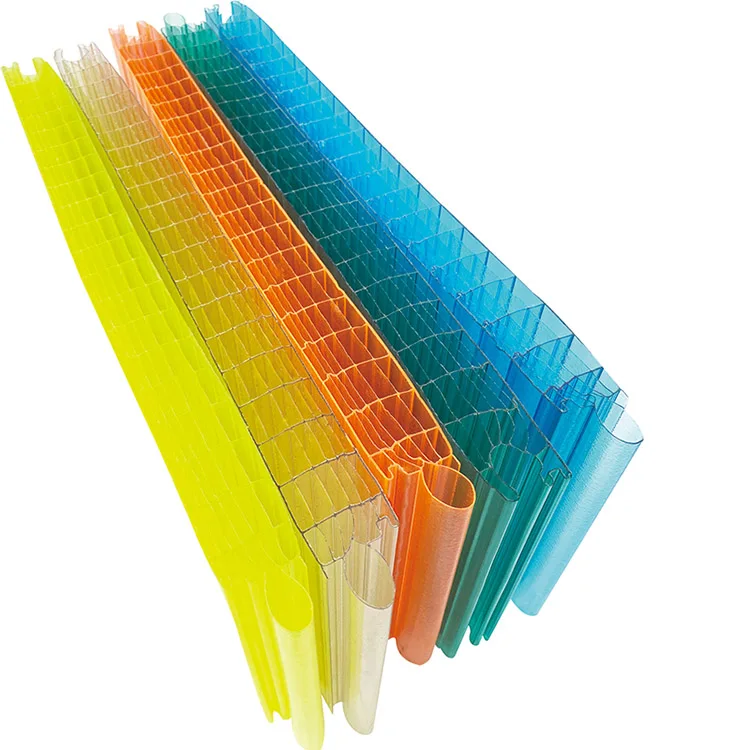Easy Install High Quality Polycarbonate Facade System Different Size 20mm Scratch Resistant Hollow Polycarbonate Sheets