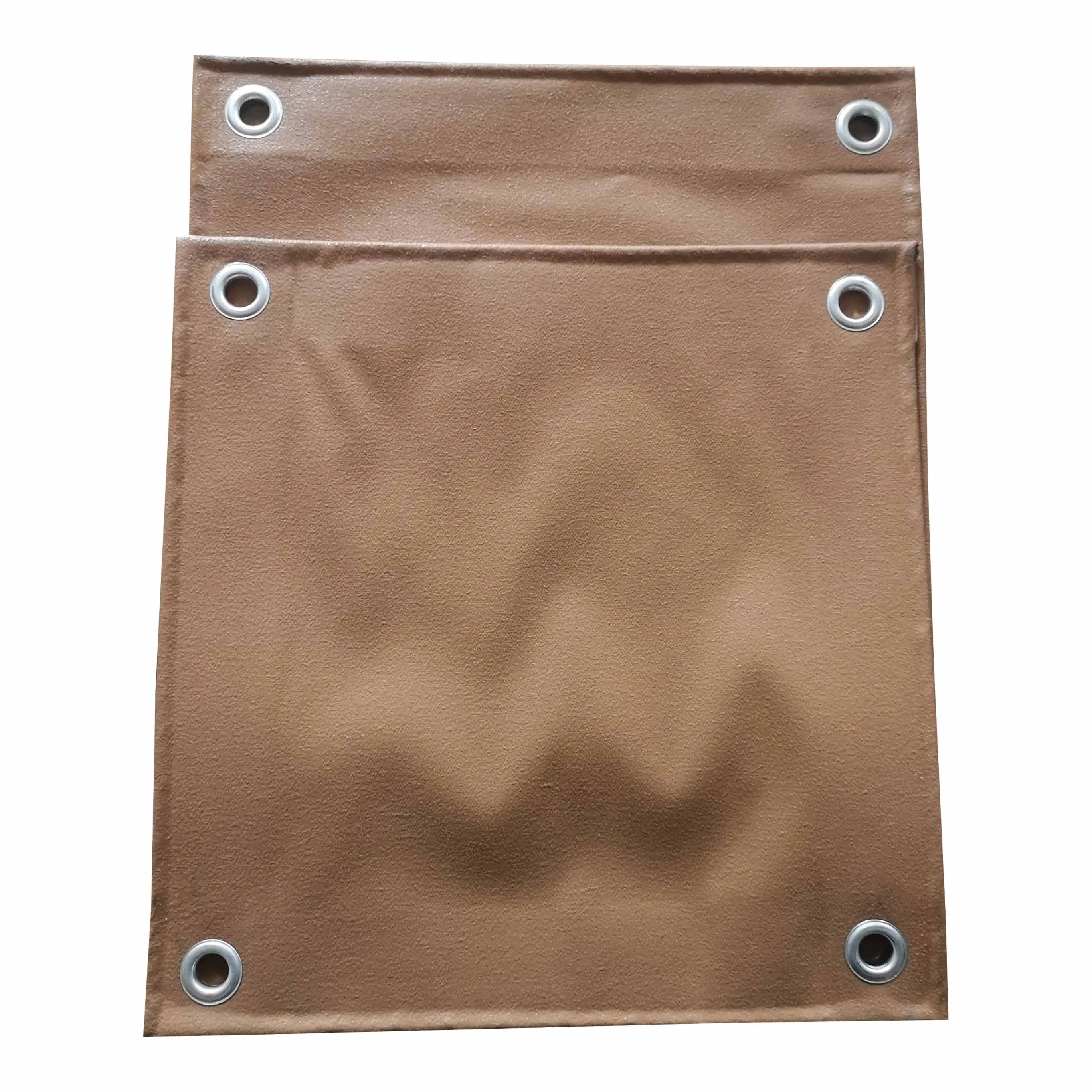 PVC coated canvas Brown waterproof pitted surface pvc coated tarpaulin