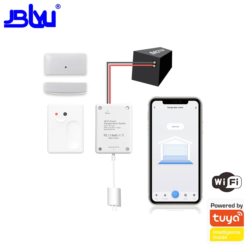 Tuya Smart Wireless WiFi Switch Garage Door Controller Opener Remote control USB Power Supply APP Voice Alexa Echo Google Home