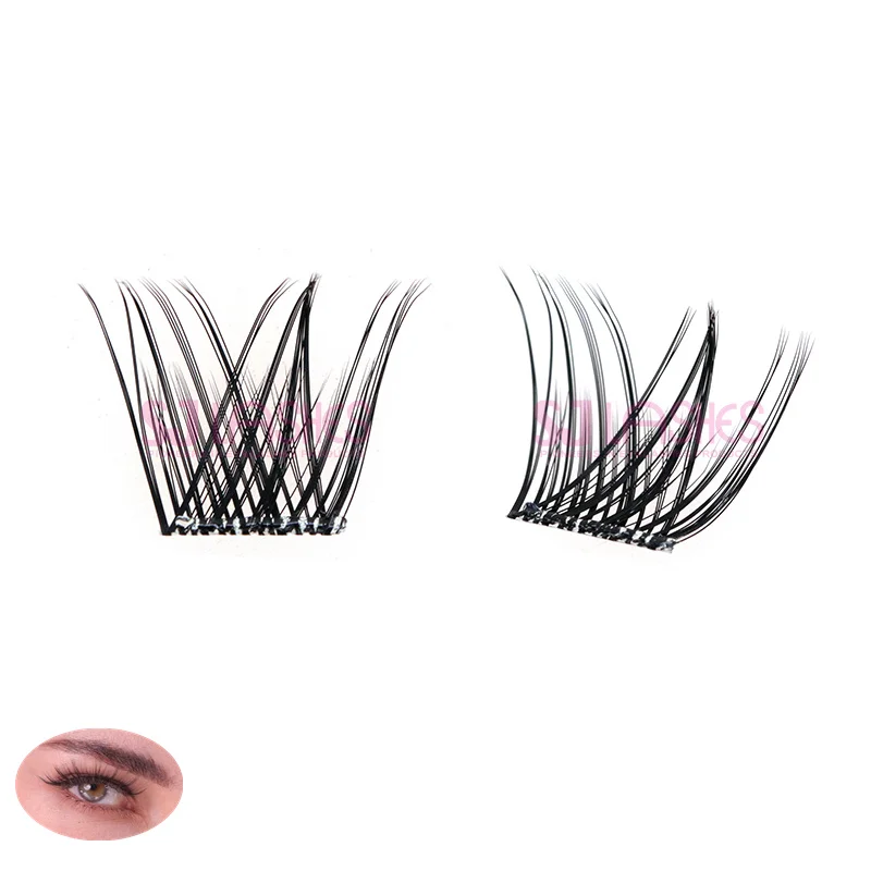 CustomEYE Wholesale Personalized Diy Cluster Lashes Branded C D Curl Segment Pre-Cut Extension Kit Do-It-Yourself Lash Clusters